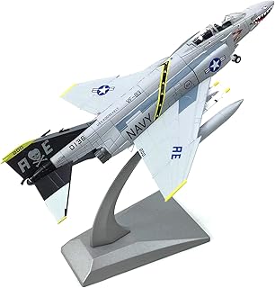 NUOTIE F-4C Phantom Military Aircraft 1:100 Scale Model Aircraft Kit, Metal Die-cast Aircraft Model, Airplane Model Kit for Adult, Decorations&Gifts