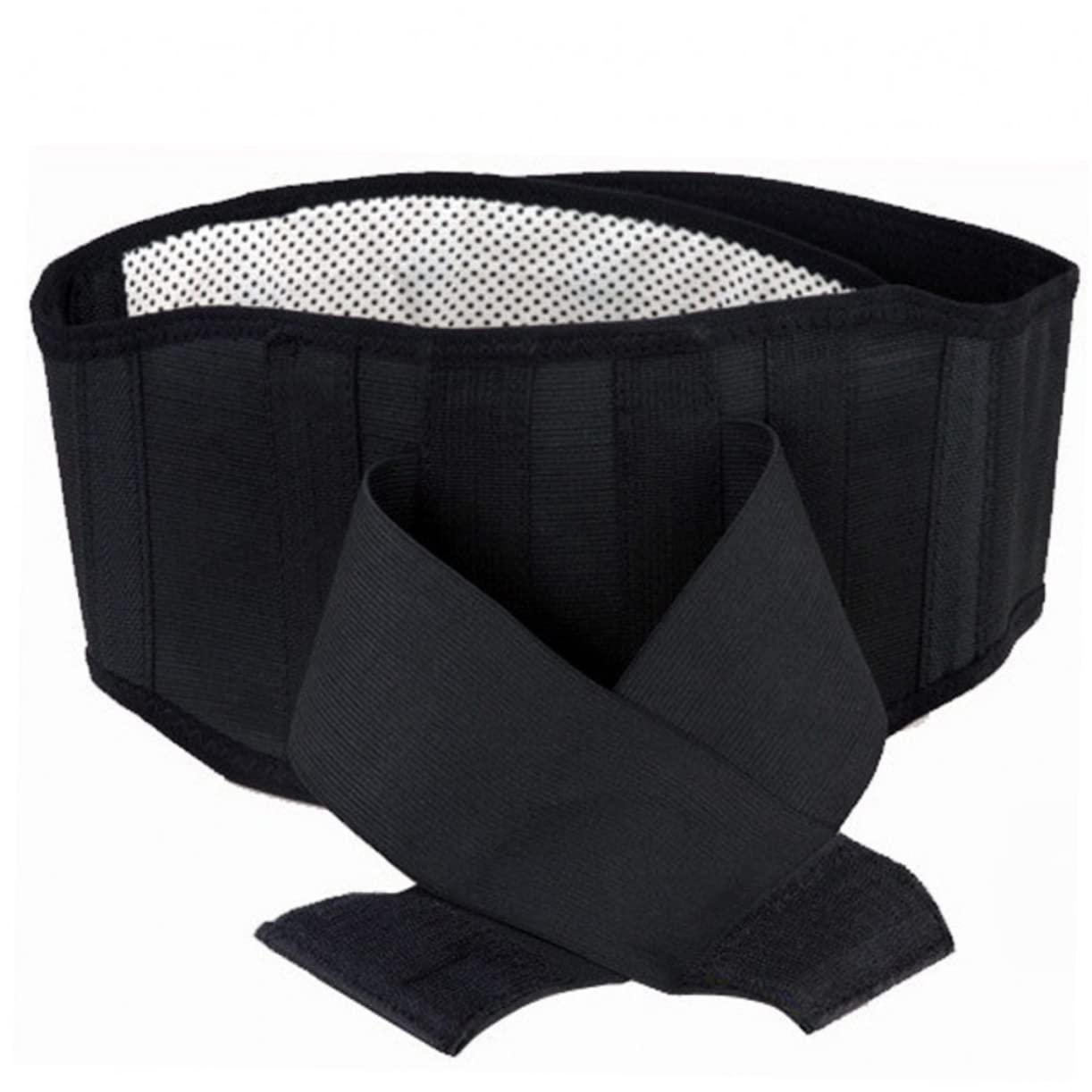 Gatuida Tourmaline Self Heating Lumbar Support Brace for Adjustable Waist Belt with Breathable Mesh S Black Therapy Support for Women and Men
