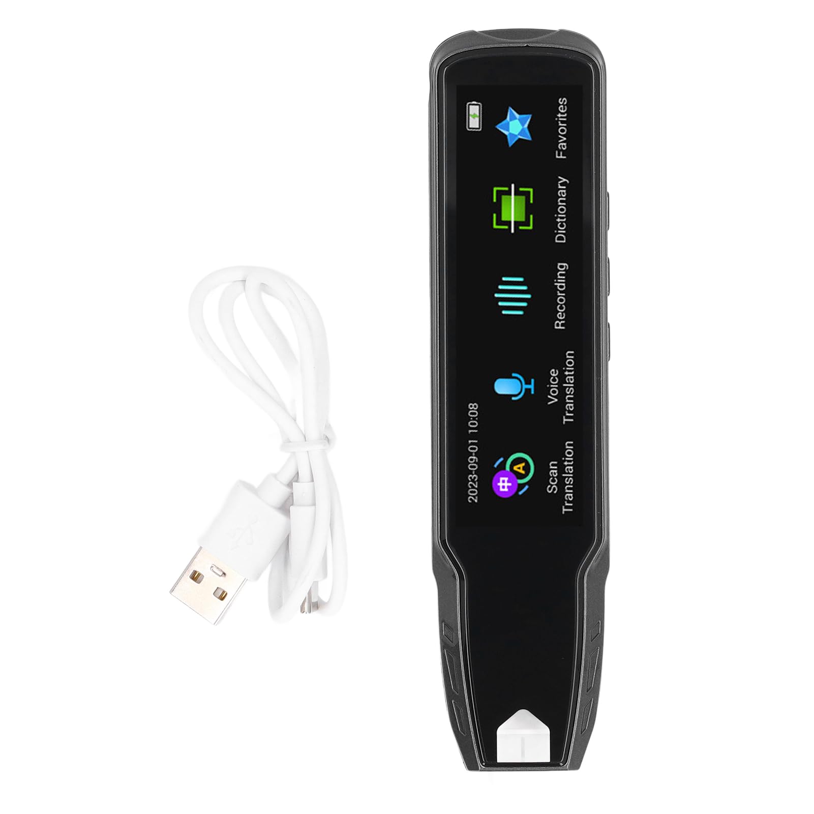 Cryfokt Digital Translation Pen, Efficiency Scan Translator Pen With112 Languages, Dual HD Microphones, 99% Accurate Results Translator Pen Reading Tool for Businessmen Students Adults
