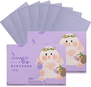 Tibapla 200 Sheets Oil Blotting Papers, 60x90mm Oil Blotting Sheets for Face, Natural Oil Absorbing Sheets, Unisex Oil Control Film for Oily Skin Care Makeup Face Nose (Lavender)