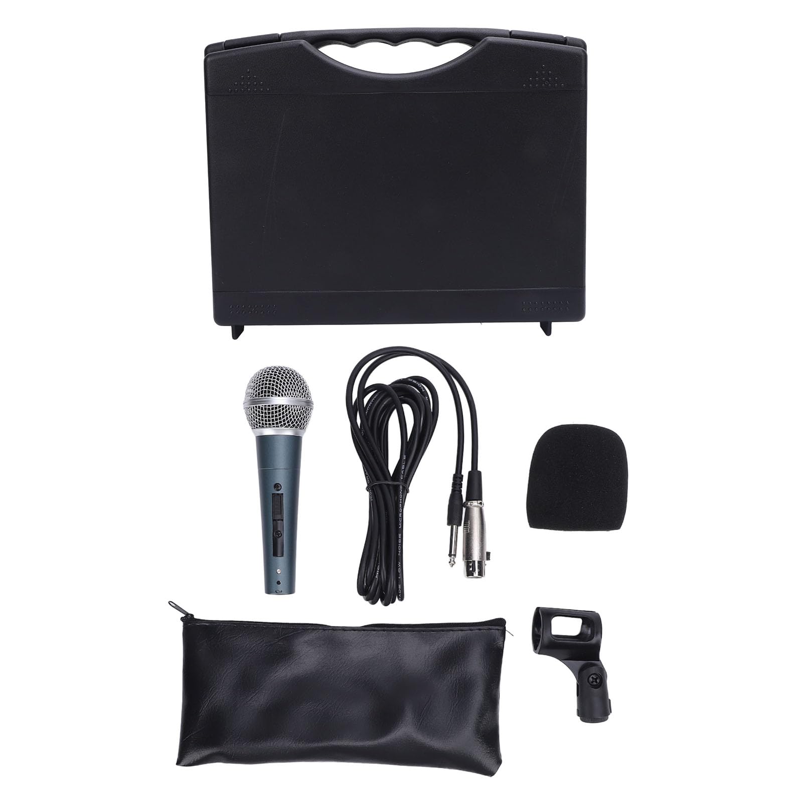 Cocoarm Microfono Dinamico, Set di Microfoni a Bobina Mobile Palmare Cardioide Cablato, 600 Ohm da 50 a 18 KHz, Design Ammortizzante, per Cantare Registrazione Vocale con Mixer Altoparlanti (Ciana)