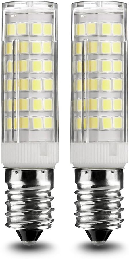 2-Pack Standard E14 Base Energy Saving SES LED Light Bulbs - 7W / 500LM, 60W Incandescent Bulb Equivalent, Cool White 6000K, 360° Beam Angle, Non-Dimmable