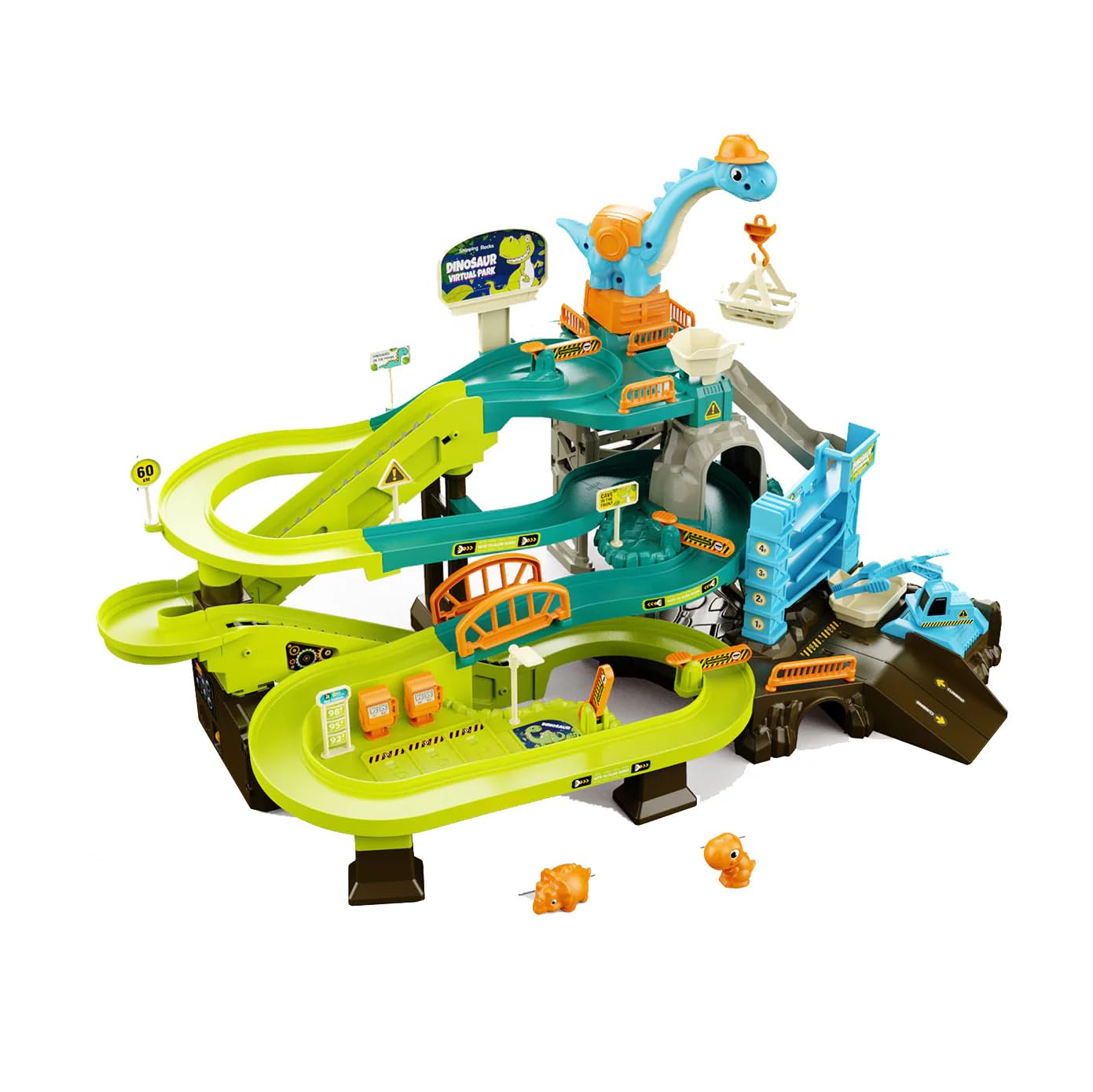 Car Race Track Toy for Toddlers, Toy Car Ramp Tracks, Adventure Hills Railcar with Crane Transportation Track Gas Station Parking Play Sets with 4 Car for Preschool Kids (B0D2Y6LRY7) Amazon Price History, Amazon Price Tracker
