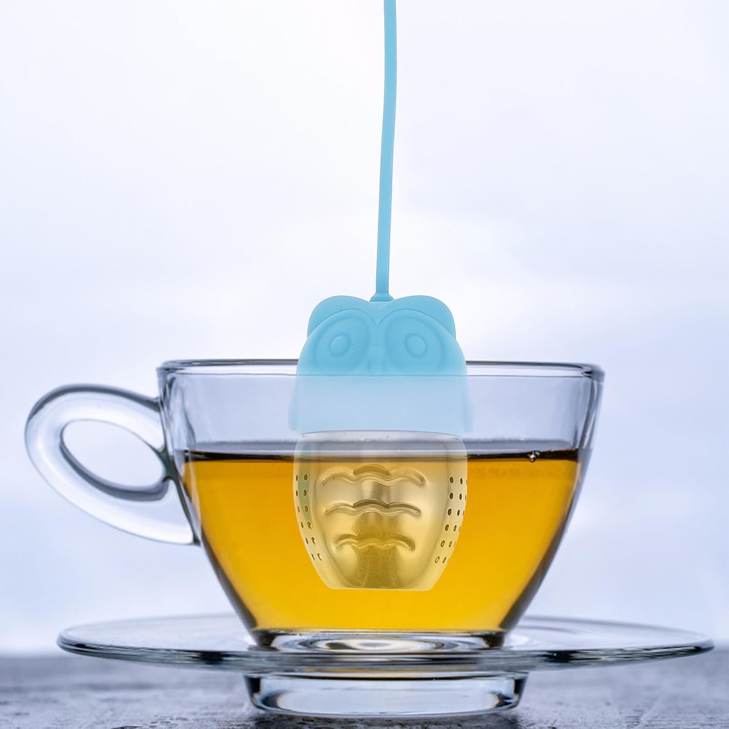 Generic 2pcs Tea Infusers Portable Tea Making Device for Loose Leaf Brewing in Kitchen