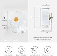 Vista 2 de Niteangel Ruedas de ejercicio súper silenciosas para hámster, ruedas giratorias silenciosas para hámster con soporte ajustable para hámsters, jerbos