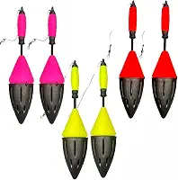Kit 2 Boias Cevadeiras 65g para Vara de Pesca – Formato Balístico, Chumbo Integrado, Acabamento Fosco – Longo e Preciso – Cores Variadas (Amarela, Laranja, Rosa)