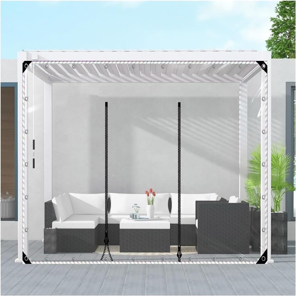 Amazon.com: Clear Tarps Heavy-Duty Waterproof Tarp with Zipper