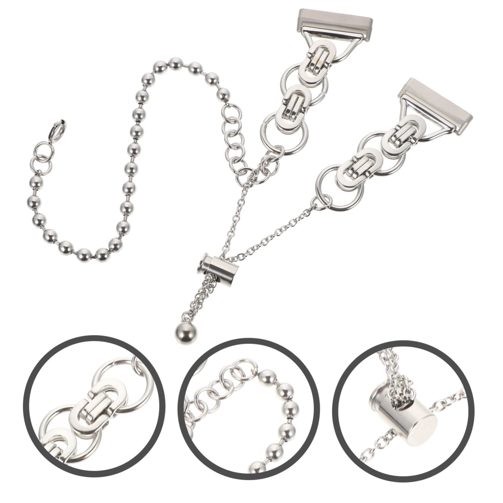 Uonlytech 2stücke Edelstahl Armband Für Sense Verstellbares Ketten-uhrenarmband Stilvoll Und Komfortabel Für Alltag Reisen Und Besondere Anlässe