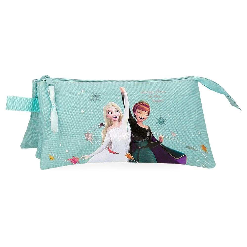 Joumma Disney Frozen Always Close to The Heart Estuche Triple Azul 22x12x5 cms Poliéster 1,32L