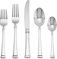 Mikasa Harmony 45-Piece Flatware Set for 8 | 18/10 Stainless Steel Cutlery with Serving Utensils | Dishwasher Safe