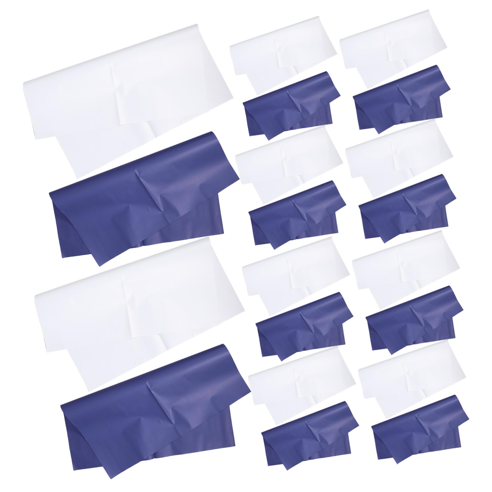 Angoily Papier D'emballage pour Bouquets de Fleurs 80 Feuilles Double Face Imperméable Bleu et Blanc pour Fêtes Anniversaires et Mariage