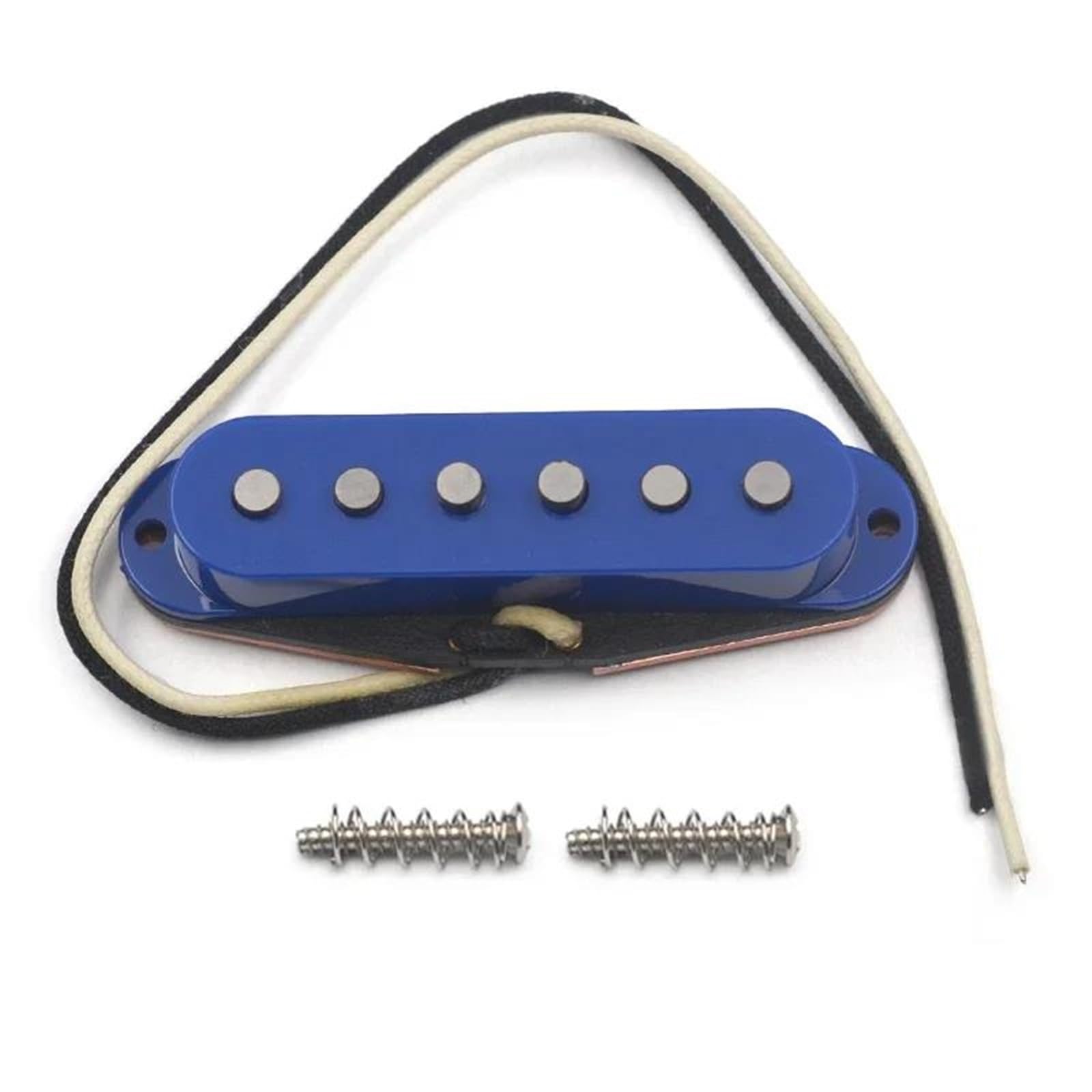 Przetwornik Do Gitary Elektrycznej Przetwornik Mostkowy Alnico 5 | Dźwięk przetwornika mostkowego z magnesem Alnico V Stagger Pole Black Base do gitary elektrycznej(Deep-blue cover)