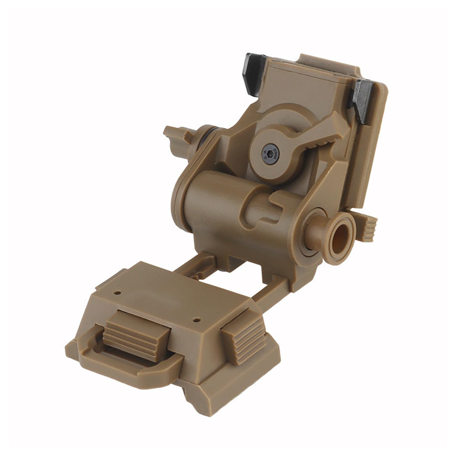 Ysfhyan Mud Color Nvg Mount Dovetail J Arm Rhino Mount,Tactical Metal J Arm Mount Night Vision Goggles,Adjustable Bracket,Stable Connection,For Pvs 15/Pvs 18 Night Vision Devices(Color:mud Color)