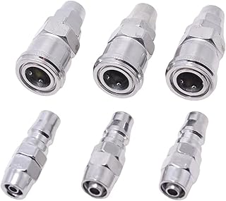 YINKE エアーカプラー 3個セット カプラー クイックジョイント ウレタンホース取付用 エアーホースの外径10mm コンプレッサー結合器 オス メス エアーホース エアー エアコンプレッサー カプラ (SP30+PP30)