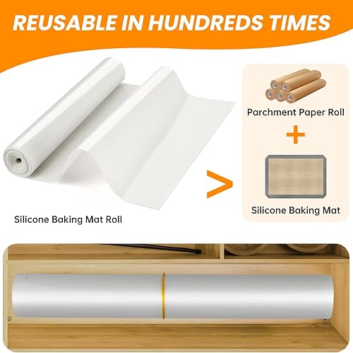 Miniatura 6 de Rollo de alfombrilla de silicona para hornear, la mejor silicona alemana, alfombrilla antiadherente para enrollar, alfombrilla de hornear de grado