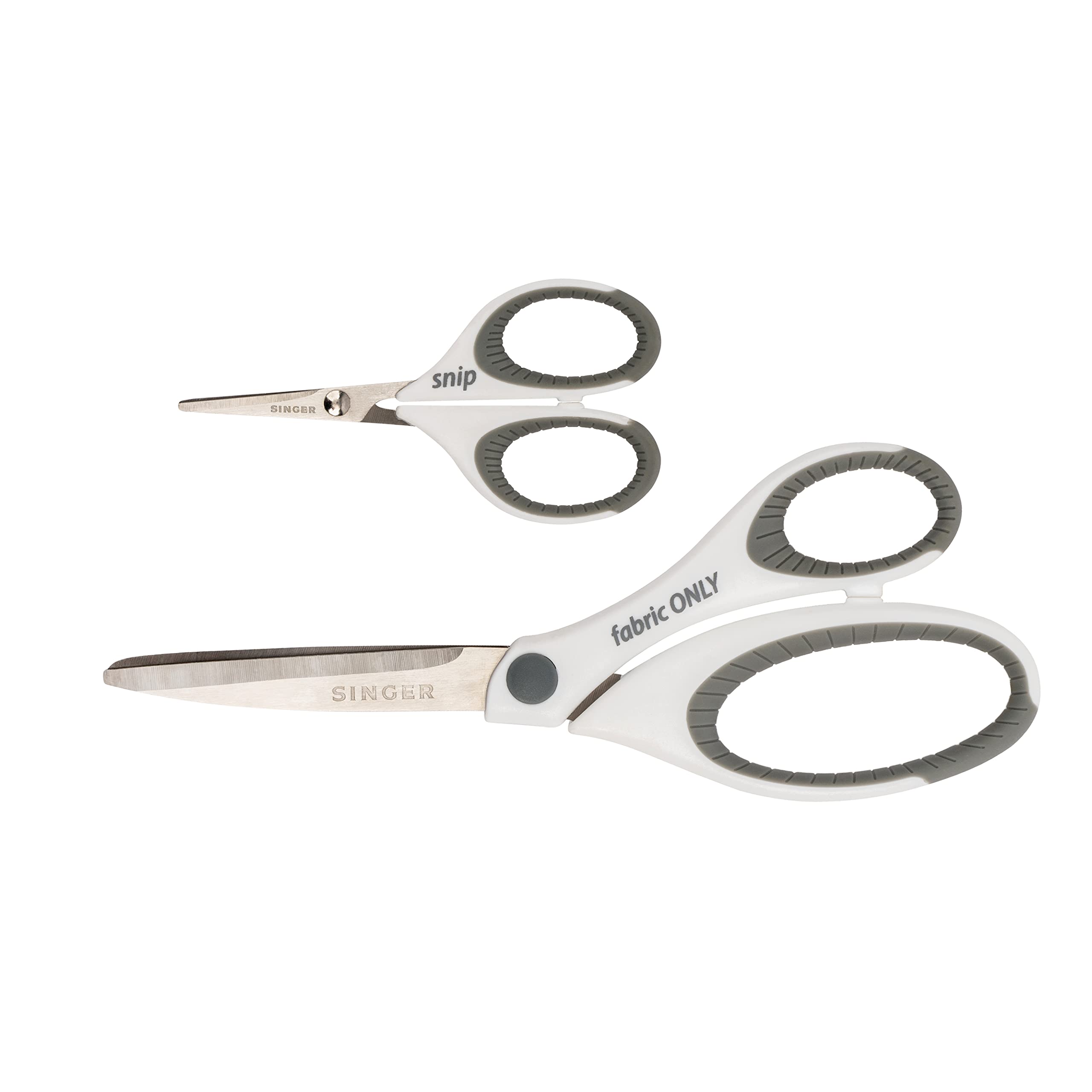 Singer 4-Inch and 8.5-Inch Comfort Grip Scissors Set, Pink/White