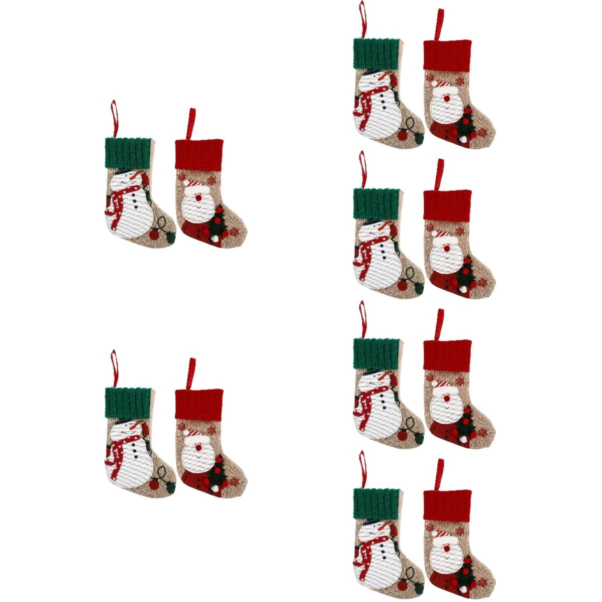 Chaussettes de Noël suspendre lot de 12 décoration arbre de Noël dessin animé