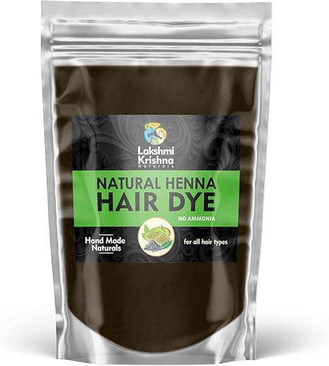Lakshmi Krishna Naturals Natural Henna Hair Dye, No Ammonia, For All Hair Types | 100% Chemical-Free Hair Color | Rich, Long-Lasting Color & Shine…