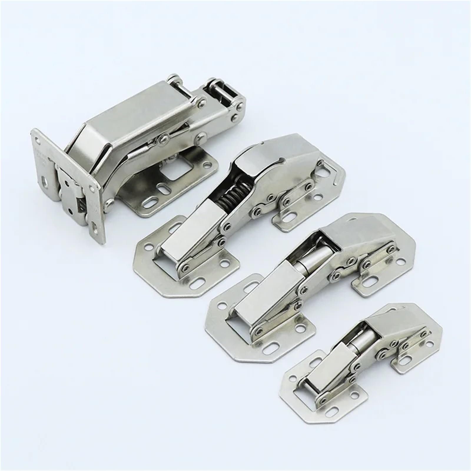 Zawiasy meblowe 90 stopni z cichym domykiem – Zawiasy hydrauliczne do drzwi szafek bez wiercenia, ze śrubami – Okucia meblowe(3in10pcs)