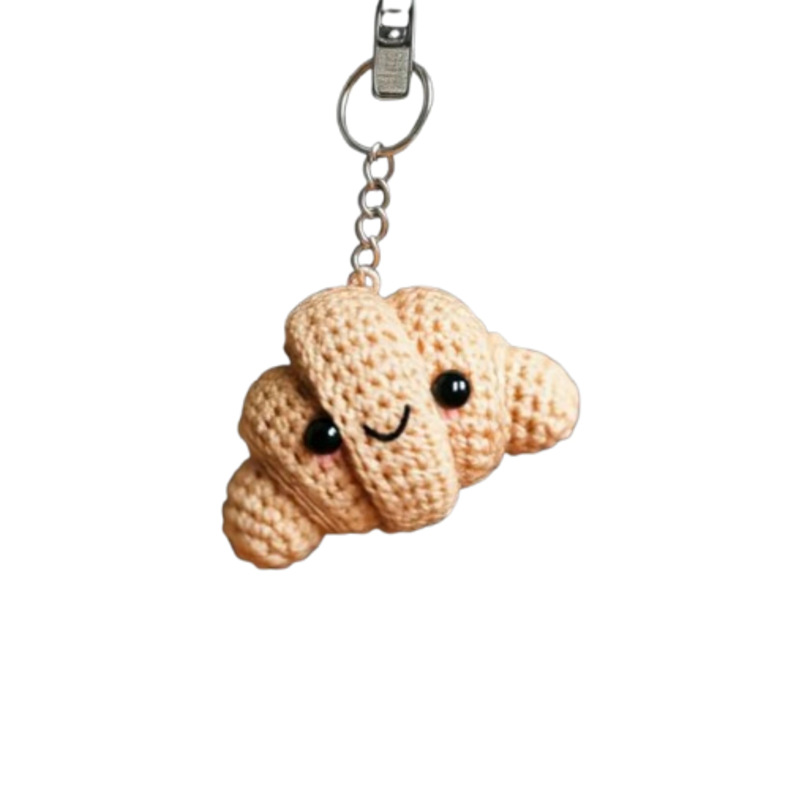 Crochet Keychain – Crossiant Bakery-Themed Plush Charm | Cute Mini Bread Toy for Bags, Keys & Gifts | Amigurumi French Pastry Keyring for Food Lovers-image-44