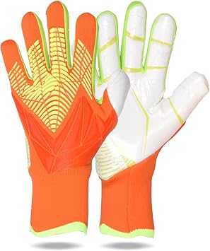 Goalkeeper Gloves,Professional Soccer Goalie Gloves Youth Kids Adult,Non-Slip Latex Palm,Super Grip,Breathable Knitted Fabric,Size 6-10,Suitable for Game & Training