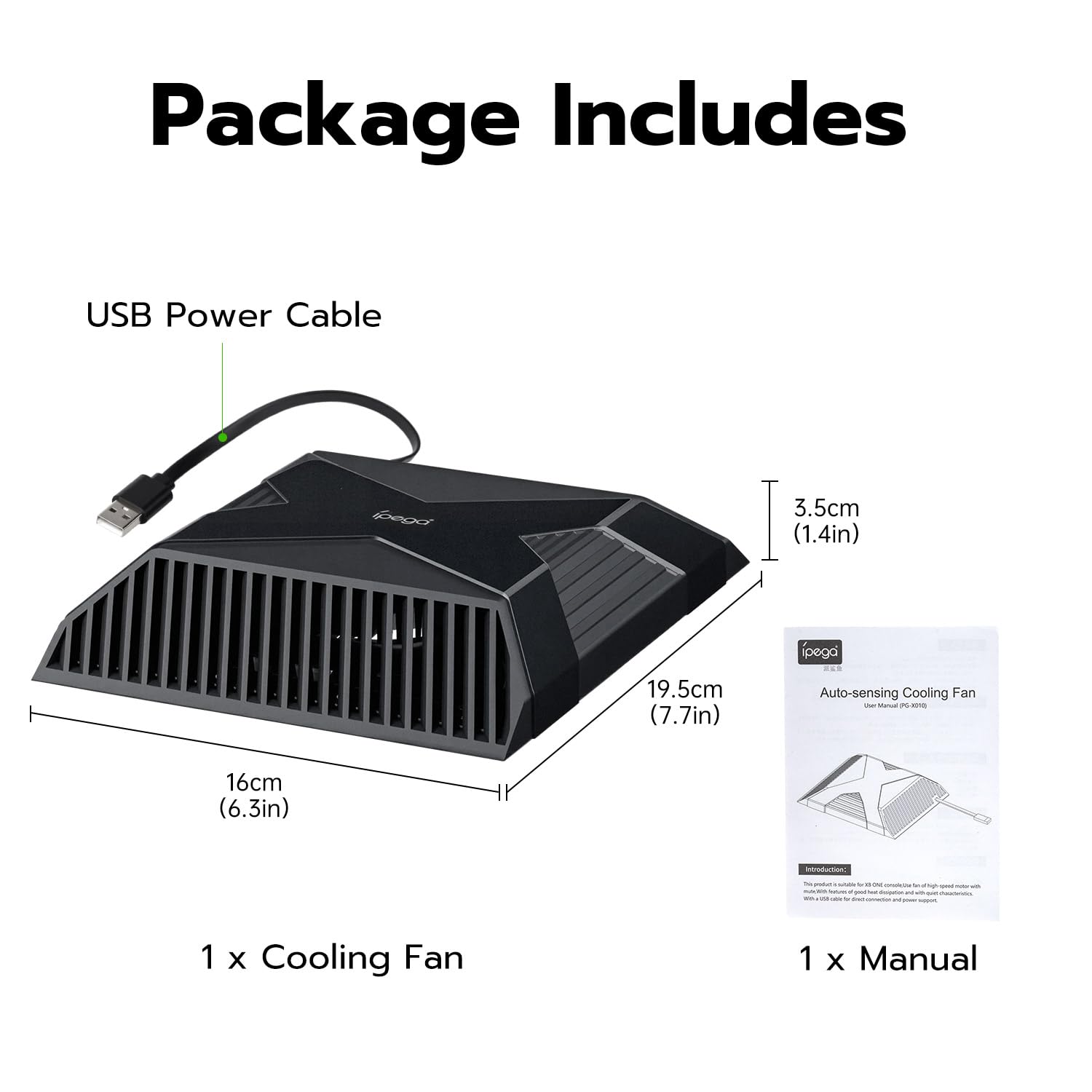 Ipega Ventilateur de refroidissement à détection automatique pour Xbox One