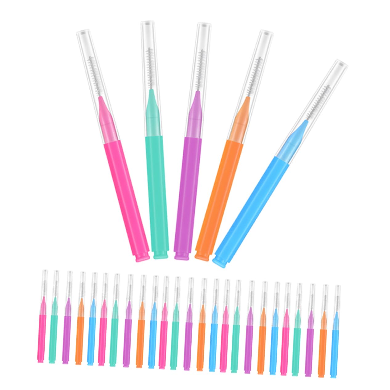 250 Piezas cepillo interdental palillos interdentales limpiador cepillos alternativos cepillos interdentales cepillos de palillos para brackets púas de pincel páginas