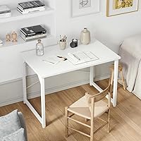 Vista 69 de Cubiker Escritorio para computadora, escritorio pequeño de oficina en casa de 32 pulgadas para espacios pequeños, estilo moderno y simple