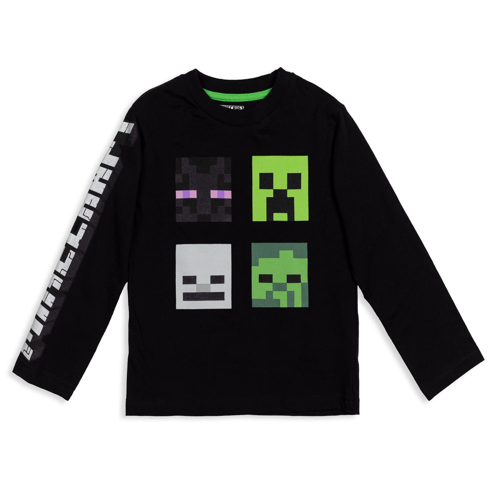Minecraft 2er-Pack Langarm-T-Shirts für kleine Kinder bis große Kinder, Größen (4–18–20)