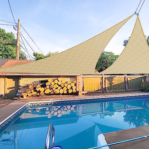 E&K Sunrise - Toldo equilátero de 18 x 18 x 18 pies, toldo de arena equilátero con bloqueo UV, toldo duradero, perfecto para patio, jardín, jardín, patio trasero, personalizado