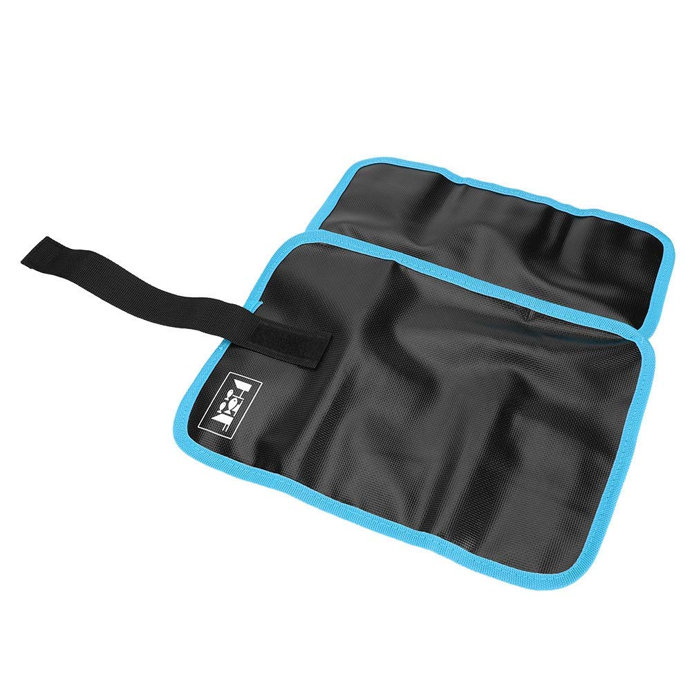 Alomejor Borsa Pesca Impermeabile Portatile per Esche Jigs Cucchiai Lure Custodia Organizzata Accessori da Pesca All'Aperto Blu Sportiva
