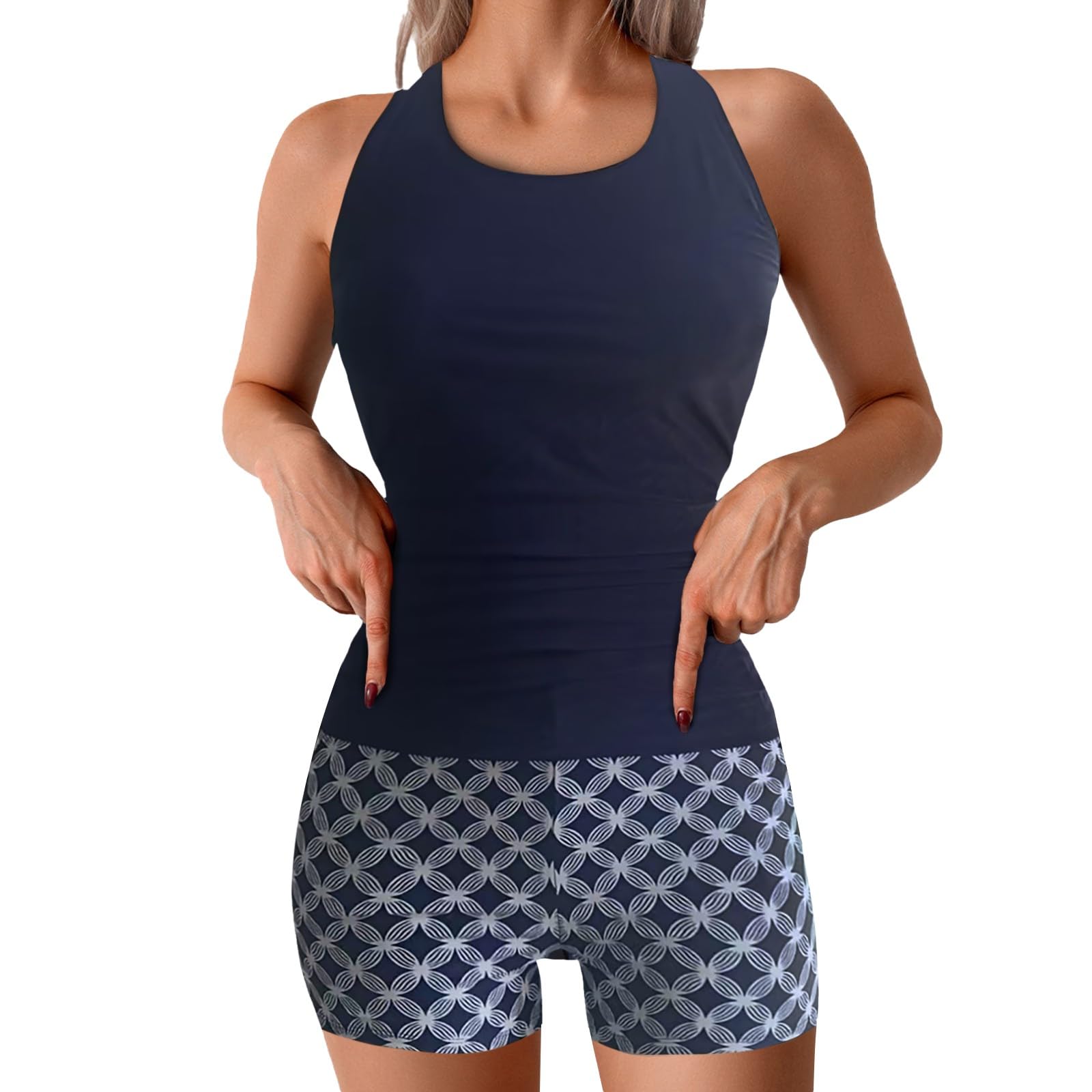 Bikini conservador split con cobertura moderada y ajuste flexible 5