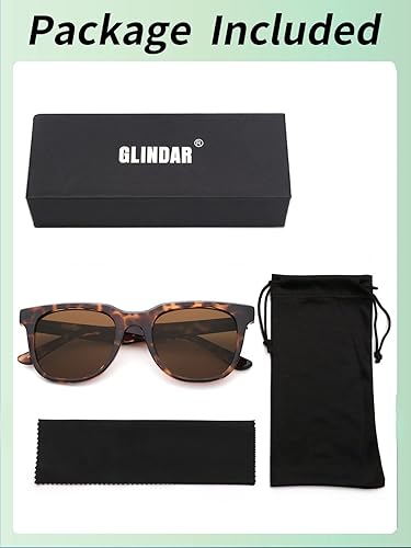 Miniatura 7 de GLINDAR Gafas de sol polarizadas cuadradas retro para mujeres y hombres UV400