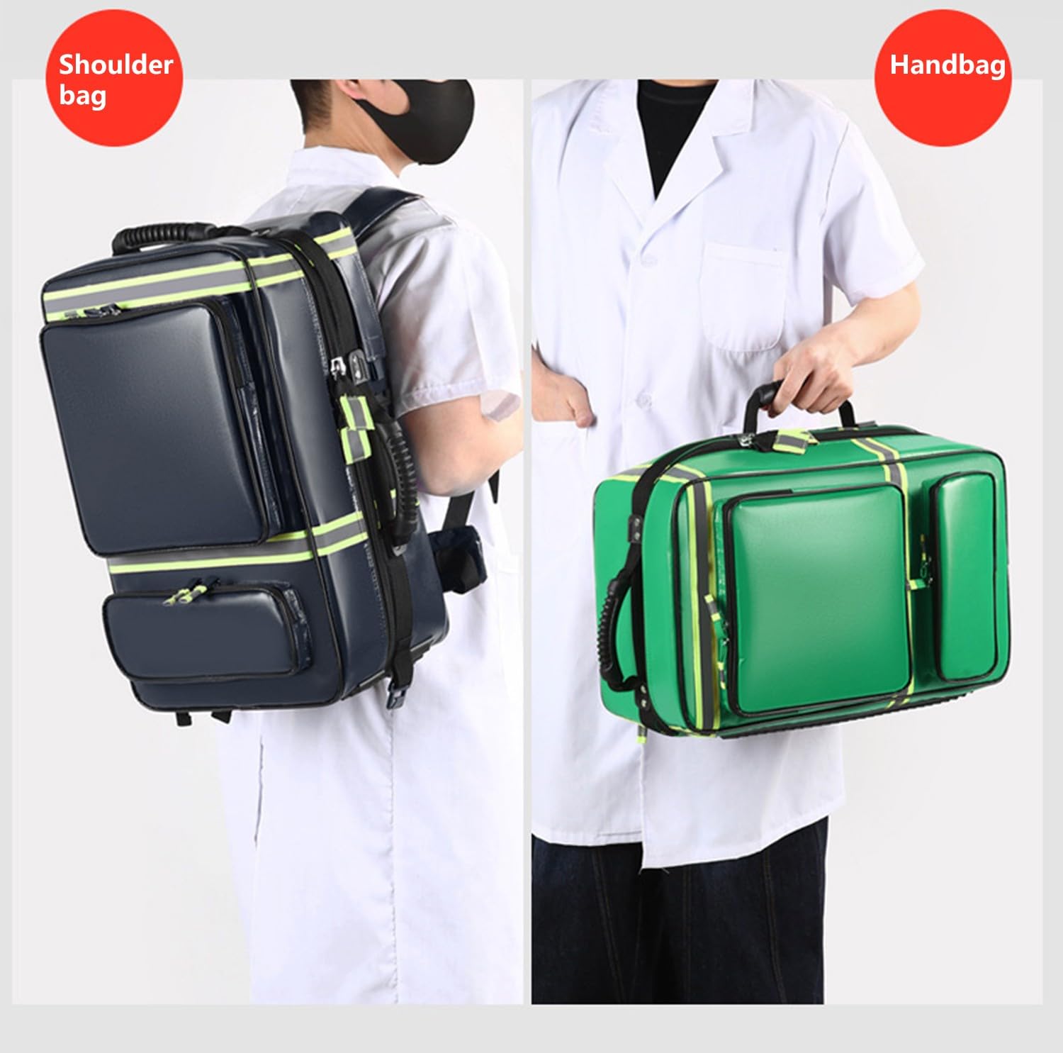 Mochila Emergencias Sanitarias con Carrello Ruote Rimovibile para EMT, Paramédicos,Enfermeras,Médicos Tácticos,Cuidado Hogar,Maletín Emergencias De Soporte Vital Viaje Acampada A,No Tie Rod