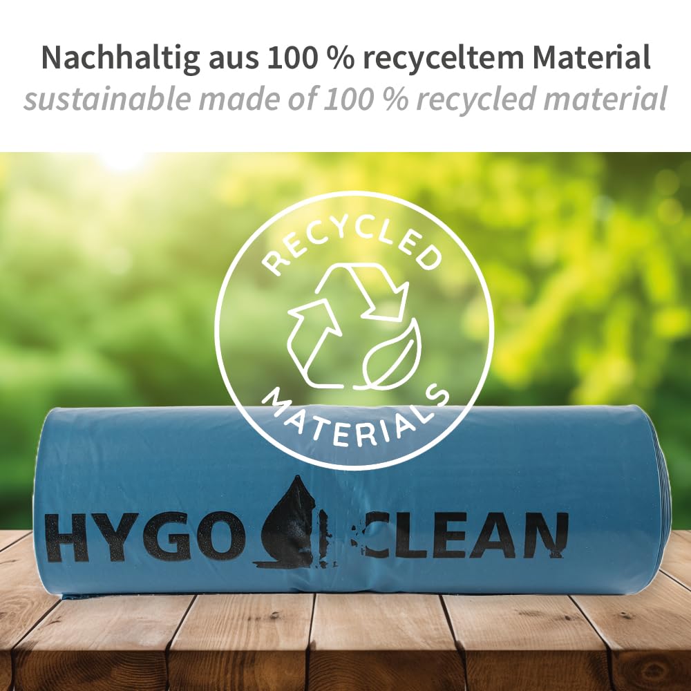 250 Stück Müllsäcke, FRANZ MENSCH, 160l, blau, LDPE, 60my, reißfest | Abfallsack, Müllbeutel, Mülltüten, auf Rolle, 110x65cm, für Gewerbe, Entsorgung, Lager, Haushalt, Hygienebereich
