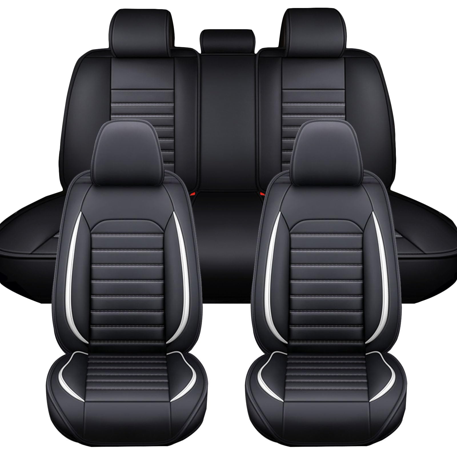 Housses de Siège Voiture Seat Ibiza Ensemble Complet LICOME en Cuir pour Modèles 3 et 5 Portes