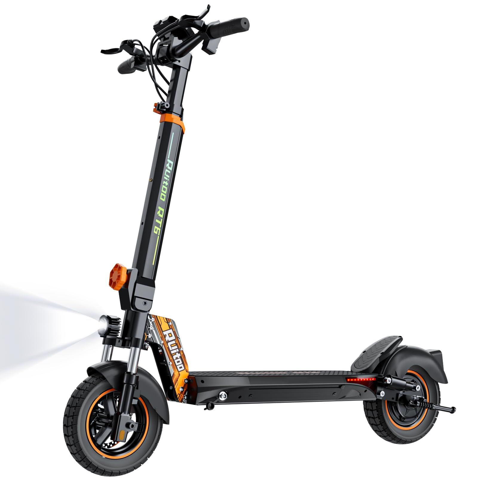 RT6 Monopattino Elettrico per Adulti, Motore Potente, Batteria 48V 15.6Ah, Autonomia Massima 50-55KM, Pneumatici All Terrain 10 Pollici, 3 Modalità di Velocità, Display Intelligente