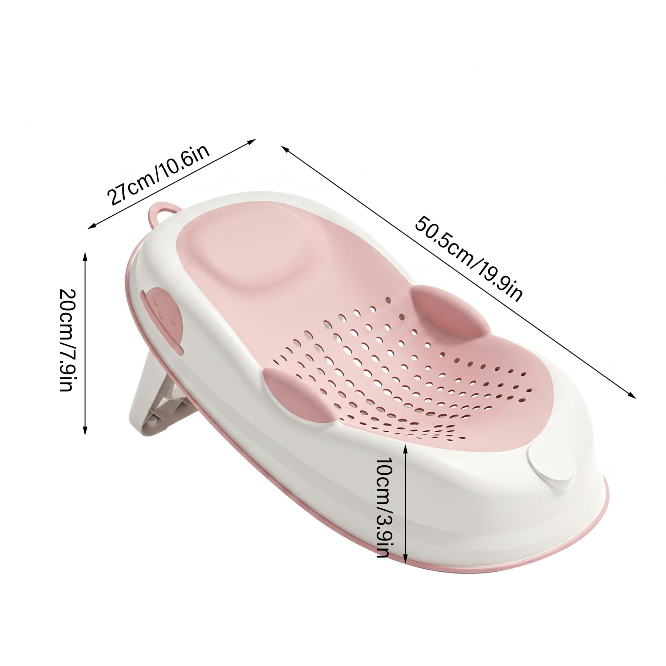 Vaschetta per il bagnetto | Supporto per il bagnetto, Sedile per pieghevole e appendibile con drenaggio Cuscino ergonomico per neonati adatto alla maggior parte delle vasche da bagno, Style-