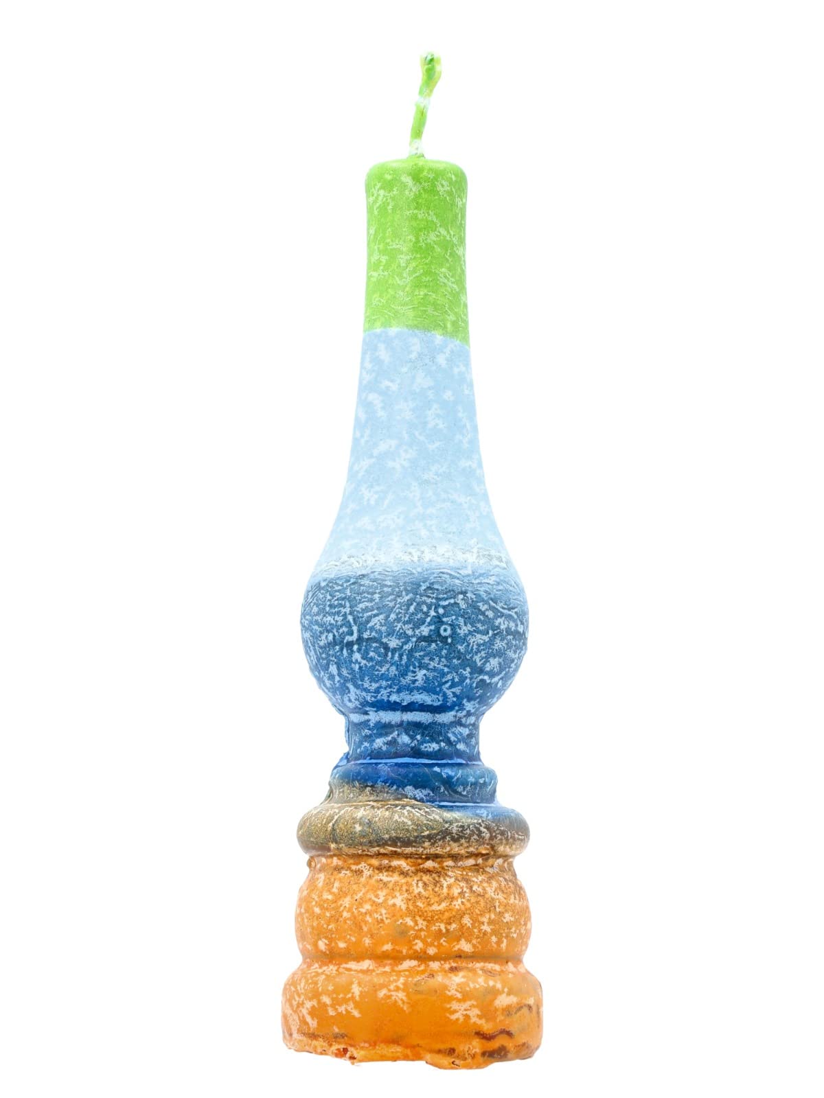 SHALHEVET LIGHT Safed Candle Company Lamp Havdalah Candle Hand Dipped Made in Israel (Fly Green Blue Navy Gold)