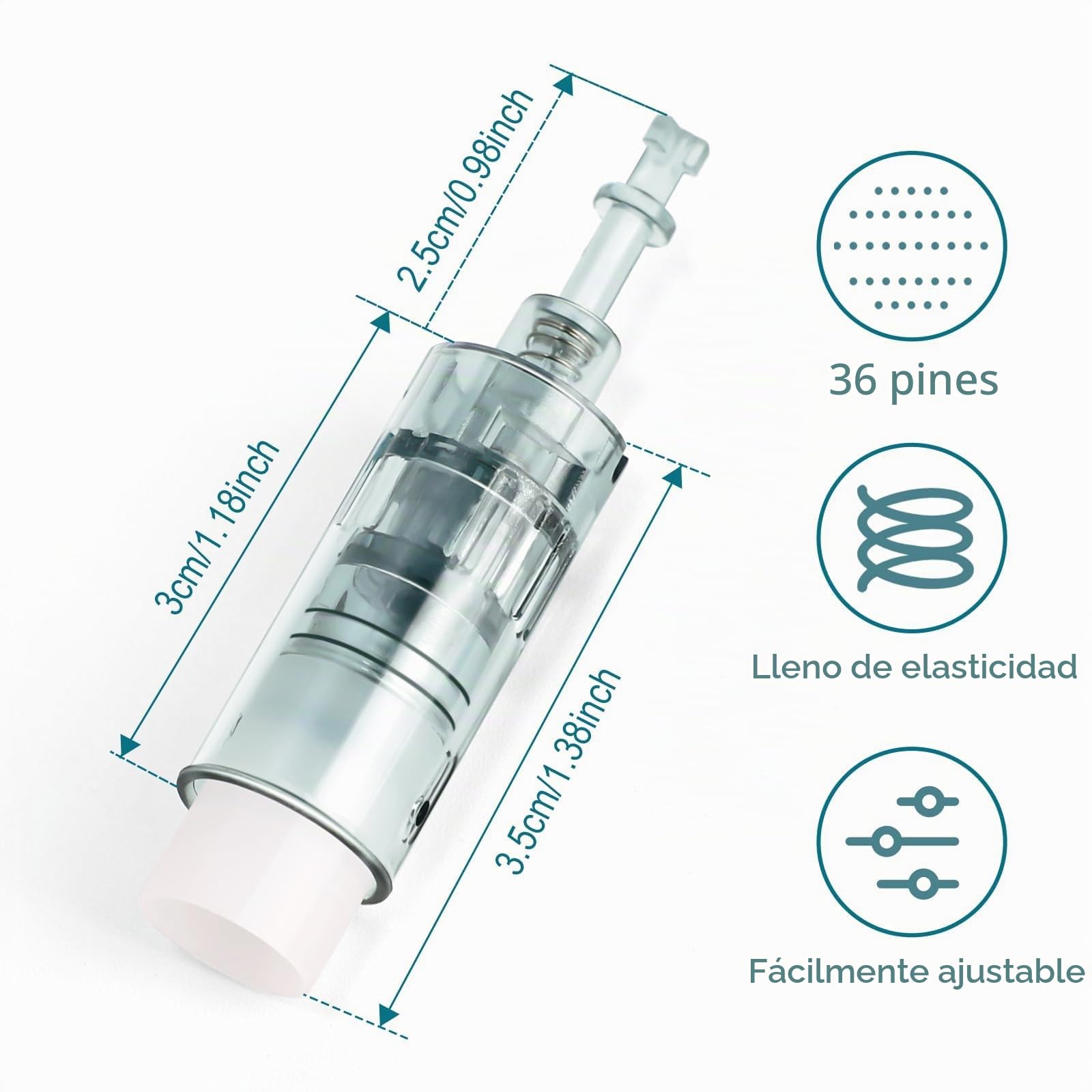 20 Pcs Agujas Dermapen 36 puntas para Microneedling pen, Derma Pen M8 Cartuchos 36 Pins, Microagujas de Repuesto Original de Microneedle Dermapen Ultima M8, M7S, A6S (36 Pins, 20 Pcs)