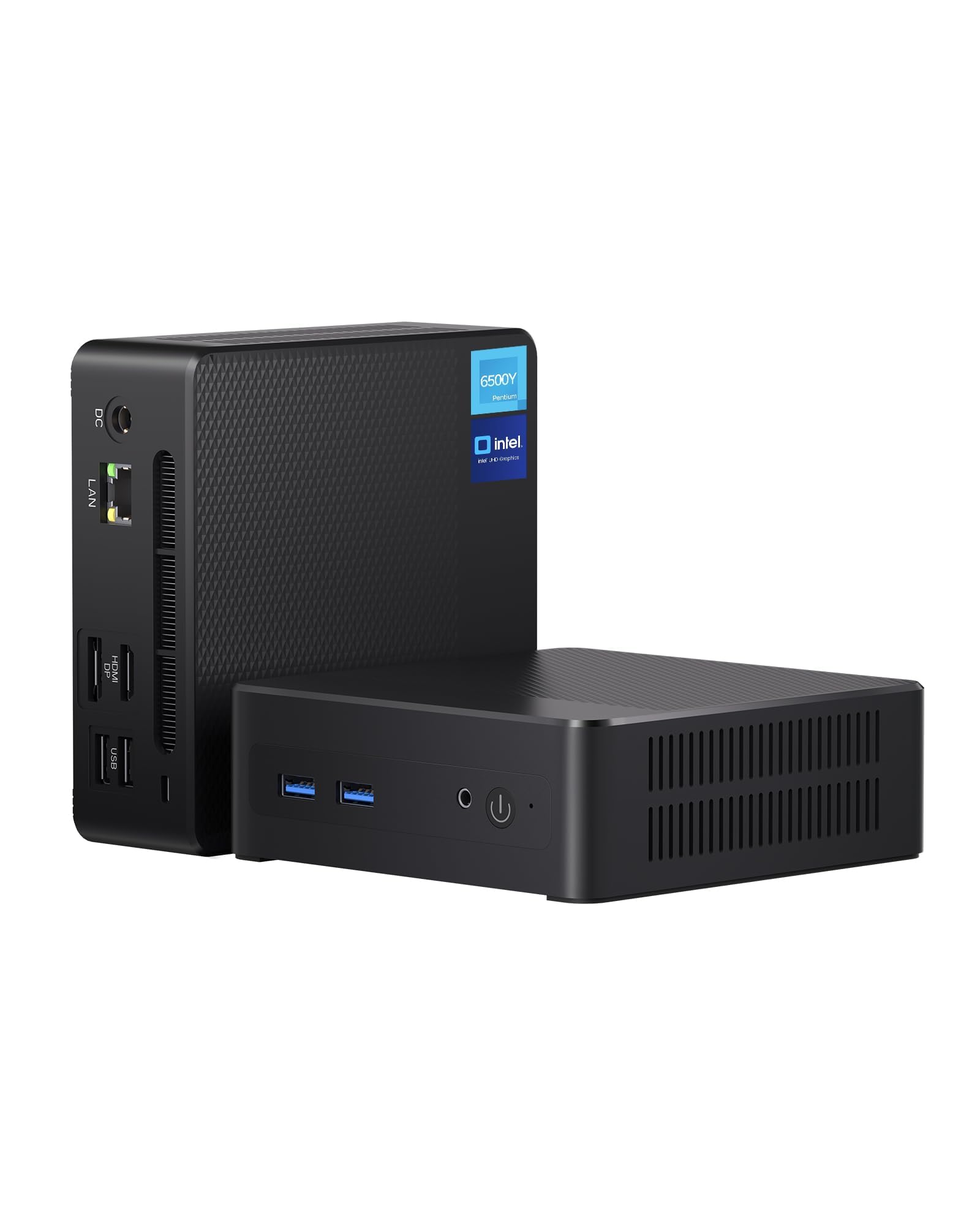 Zrasu Mini PC Desktop, Pentium Gold 6500Y (Up to 3.4GHz), 32GB DDR3 512GB M.2 SSD, Micro Computer Support 4K Dual Display, Dual WiFi, BT 5.0, Small Form Factor Business Office Home PC