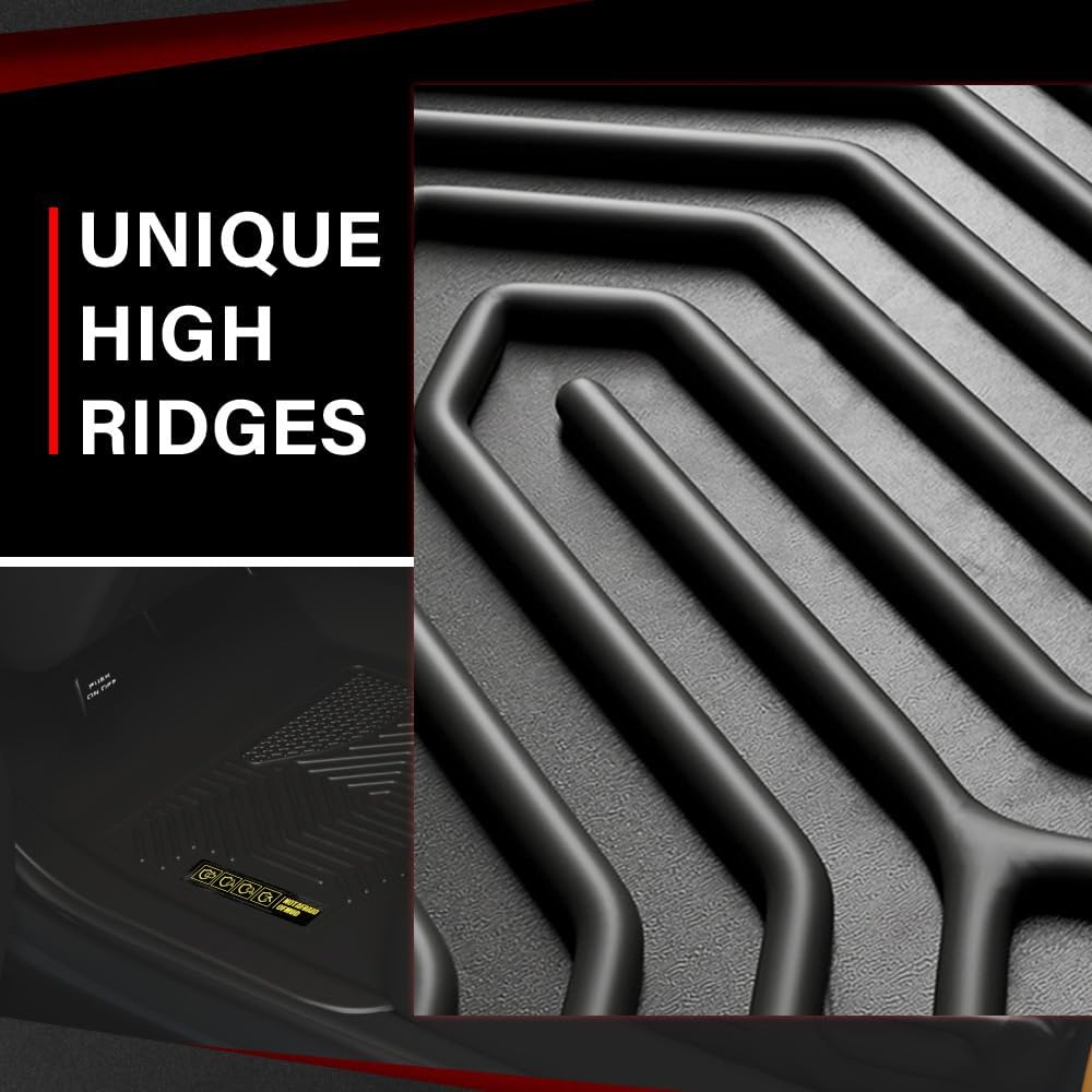 CHEDA TPE Cargo Liners All-Weather Protection Compatible with Ford F250 F350 Super Duty Crew Cab Models 1999-2007 1st & 2nd Row 3PCS alfombras para carro