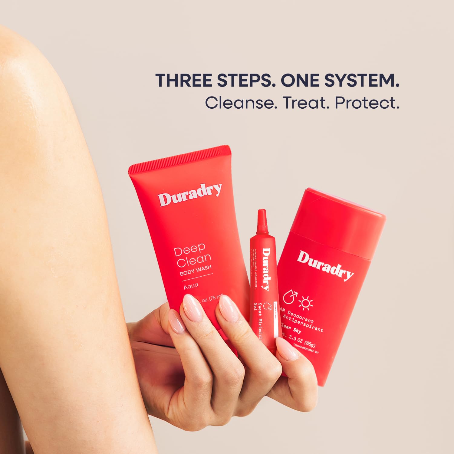 Duradry Sweat Control Trio – 3-Step Antiperspirant & Body Wash