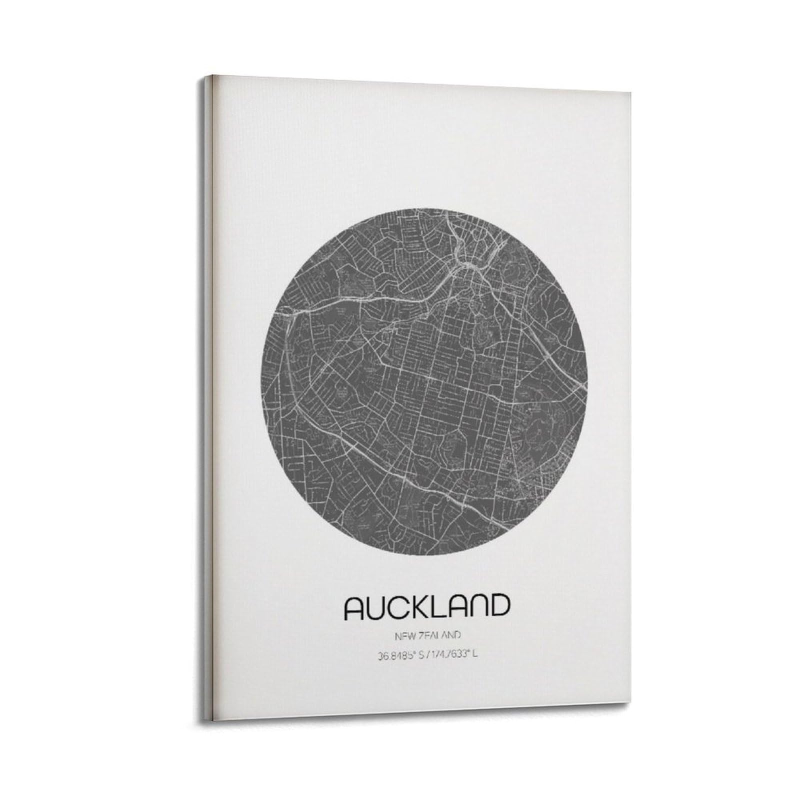 xiaoxiaoshen Auckland Map Modern City Canvas Poster Wall Art Prints Room Aesthetic Murals Bedroom And Living Decorations 24x36inch(60x90cm)