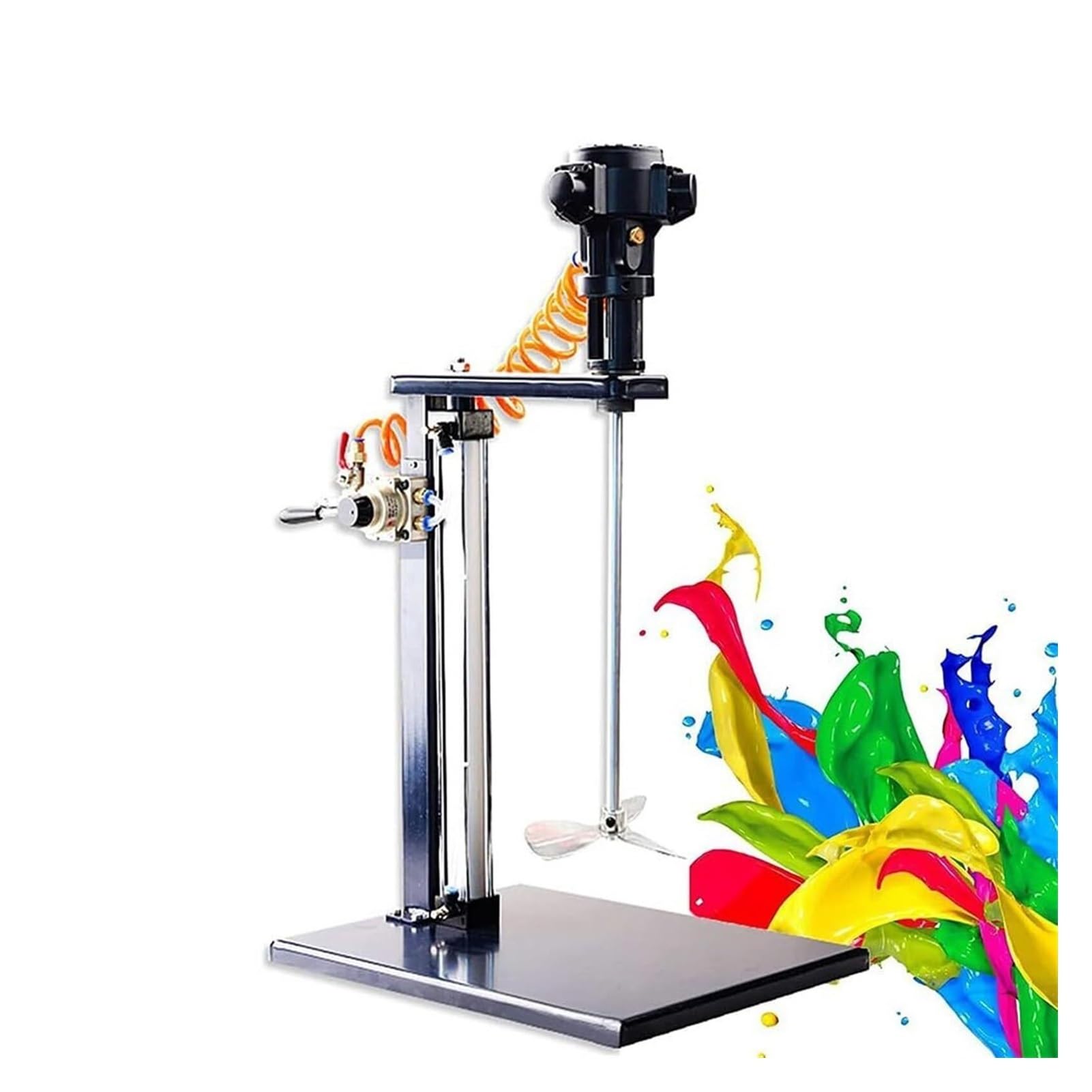 Soporte for agitador de pintura, agitador neumático for mezclador de pintura, mezclador neumático de 5 galones y 20 l, mesa vertical de acero inoxidable