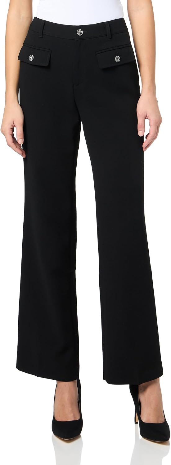 Karl Lagerfeld Women's Solid Core Office Friendly Business Casual Pant