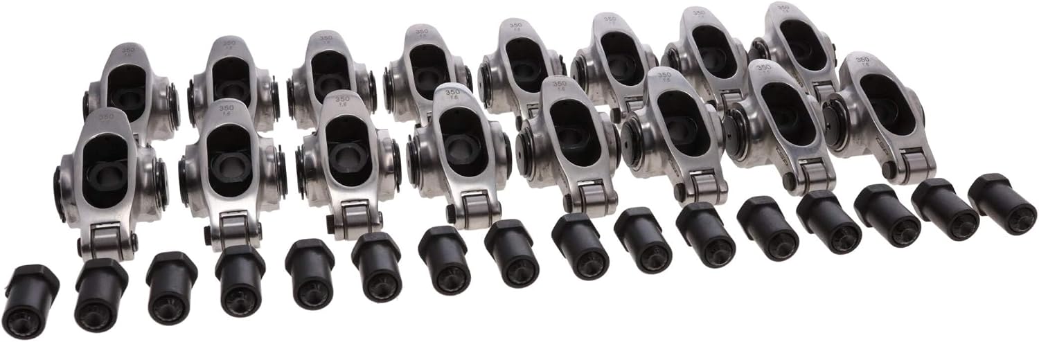 Top Street Performance Pro Series Stainless Steel 1.6 Ratio 3/8" Needle Bearing Roller Rocker Arms for Chevy Small Block