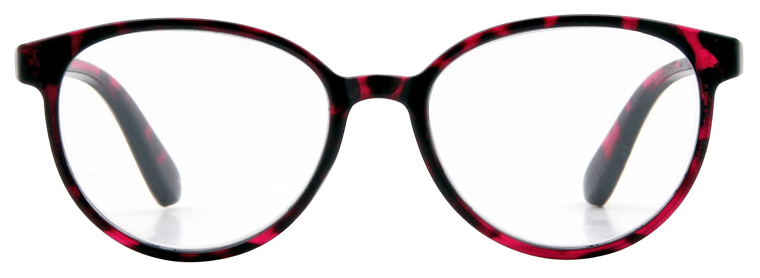 Foster Grant Rhine Reading Glasses for Women +2.00 - Round Frame made of Recycled Plastic with Spring Hinges & Scratch-Resistant Lenses