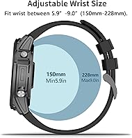 Vista 3 de ZPJPPLX Correa de silicona de ajuste rápido de 0.866 in compatible con Garmin Fenix 8 AMOLED 1.850 in/7 Pro/7/6 Pro/6/5 Plus/5, correas de repuesto