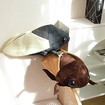 Amazon.co.jp: yousyu セミ 蝉 クマゼミ 夏昆虫ぬいぐるみ アブラゼミ